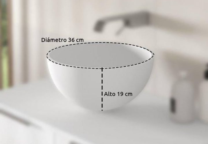 Lavabo sobre encimera Fruit Bruntec croquis 1