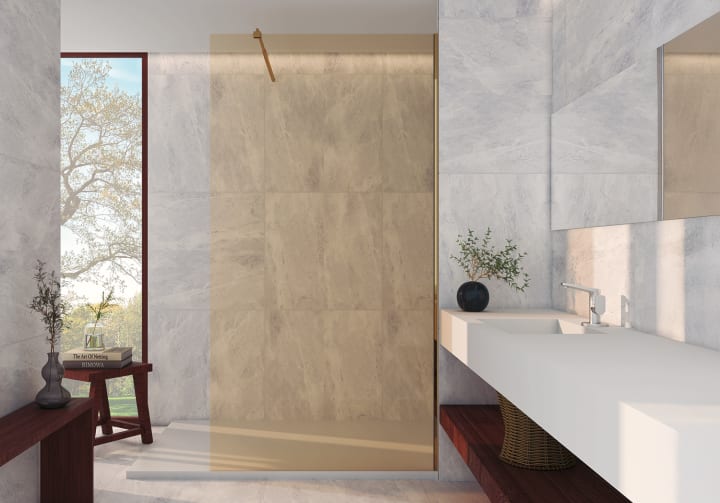 Mampara de ducha en Acero Inox Ara Bruntec ambiente 11
