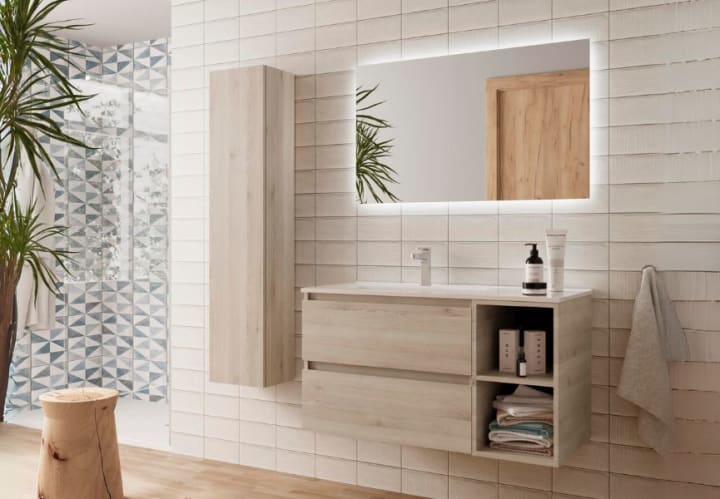 Conjunto mueble de baño Bequia Salgar ambiente 12