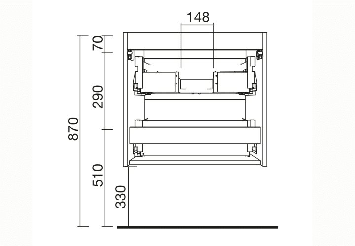 Mueble de baño Renoir Salgar croquis 3