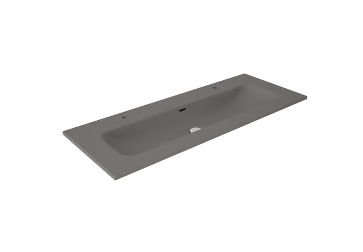 Lavabo encastrado para dos grifos de un seno Idea Match Viso principal 6