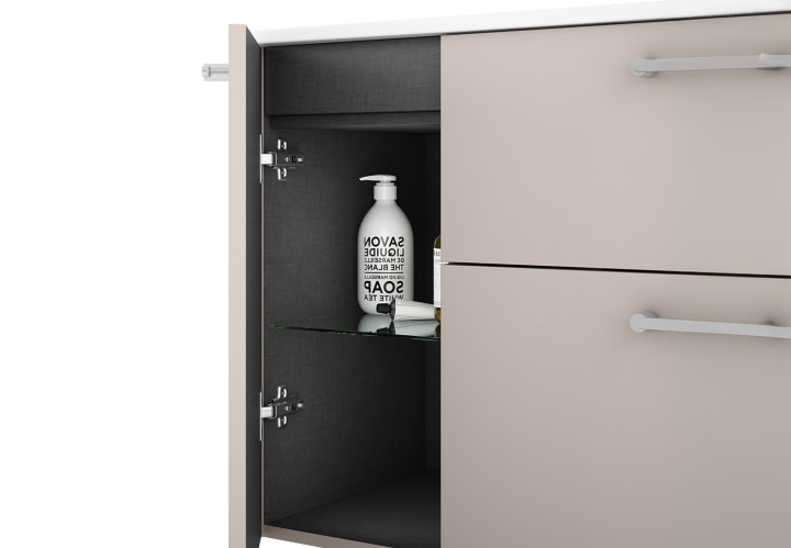 Mueble de baño con banquillo, encimera de madera Verso Viso detalle 7