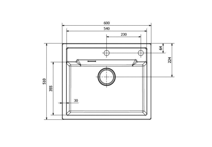 Fregadero de cocina Amsterdam 54 de Solfless croquis 4