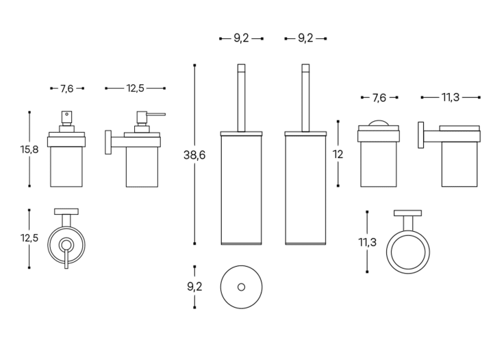 Conjunto de accesorios de baño Start Cosmic croquis 7