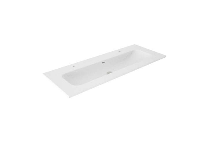 Lavabo encastrado para dos grifos de un seno Idea Viso principal 1