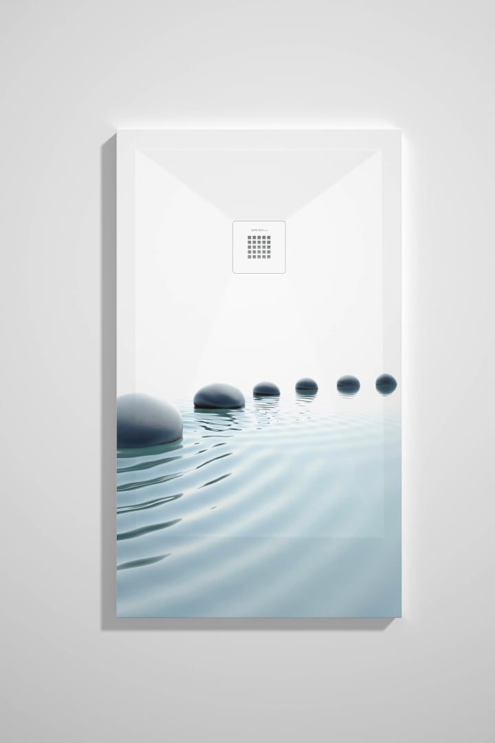 Platos de ducha de resina decorados Design 3D Zen Bruntec opción 7