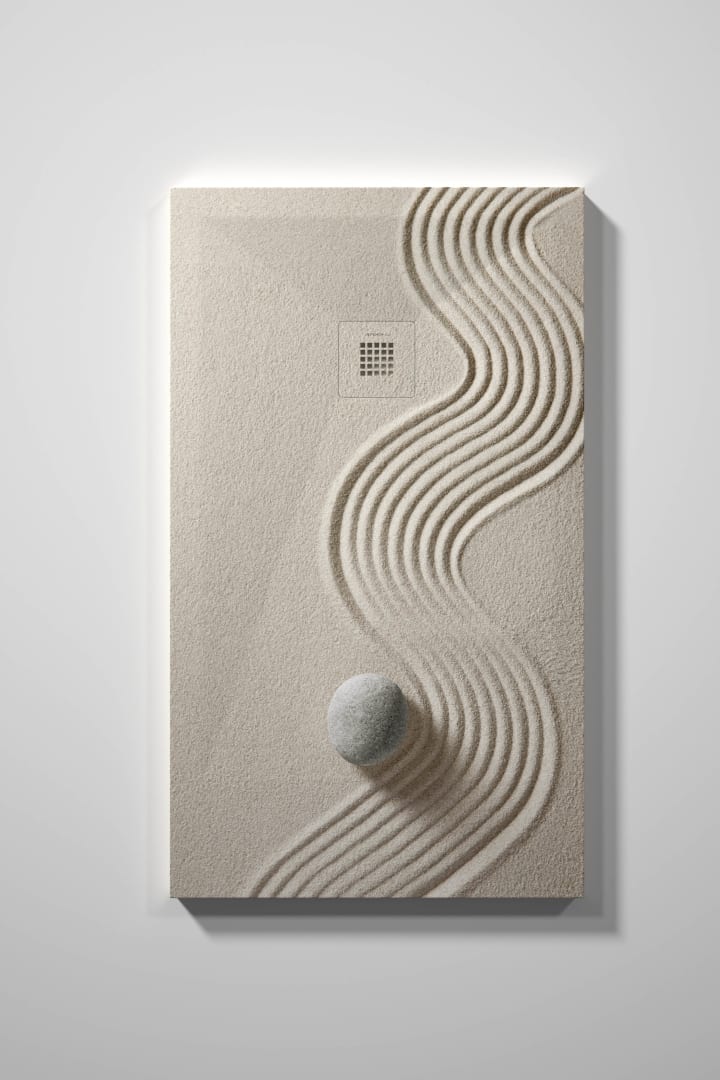 Platos de ducha de resina decorados Design 3D Zen Bruntec opción 8