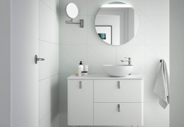 Mueble de baño con encimera solid surface Uniiq Salgar principal 1