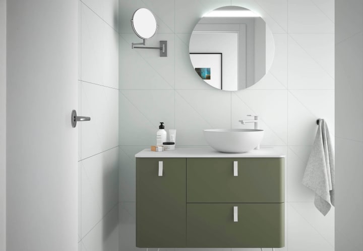 Mueble de baño con encimera solid surface Uniiq Salgar principal 5