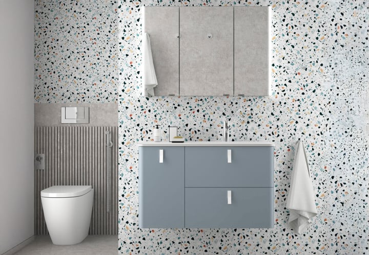 Mueble de baño con encimera solid surface Uniiq Salgar principal 10