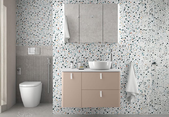Mueble de baño con encimera solid surface Uniiq Salgar principal 6