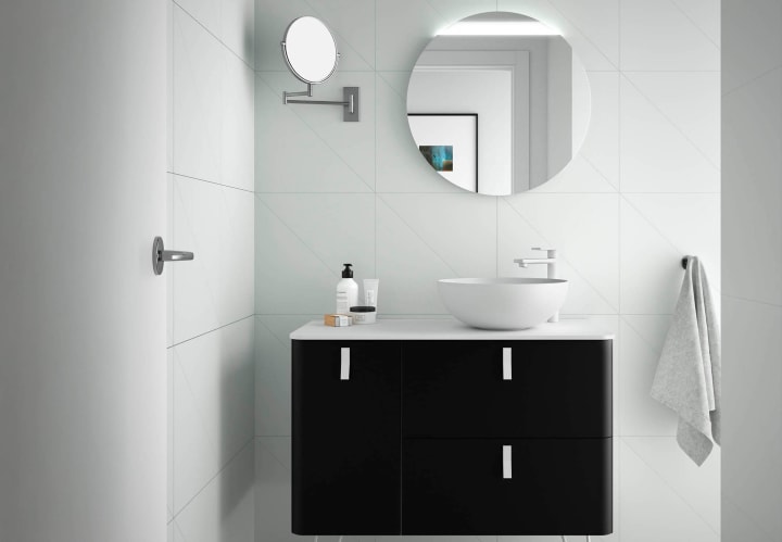 Mueble de baño con encimera solid surface Uniiq Salgar principal 3