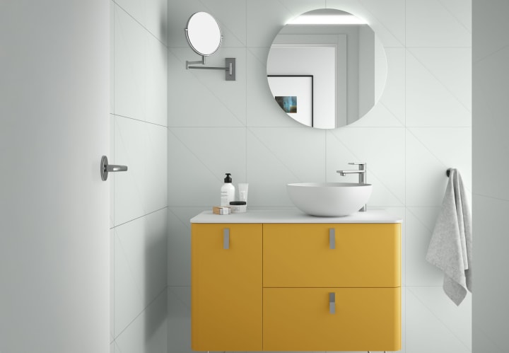 Mueble de baño con encimera solid surface Uniiq Salgar principal 4