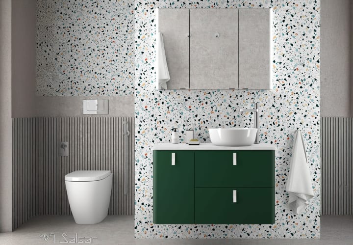 Mueble de baño con encimera solid surface Uniiq Salgar principal 8