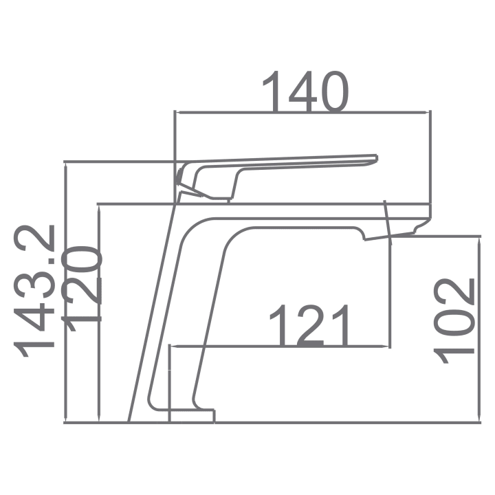 Grifo de lavabo Fiyi Imex croquis 6