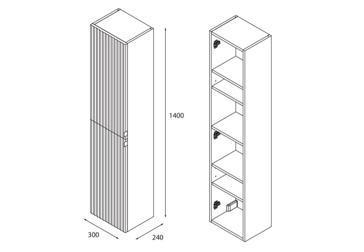Columna de baño Kira Salgar croquis 11
