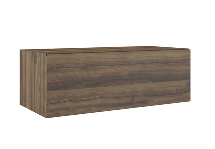 Mueble de baño con encimera de madera 10 cm de altura con cajonera Nomad monocolor Visobath detalle 5