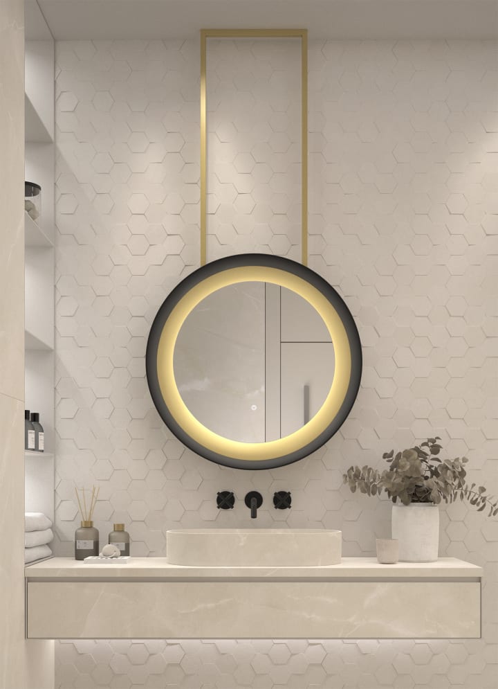 Espejo de baño con luz LED Bahía de Eurobath ambiente 4