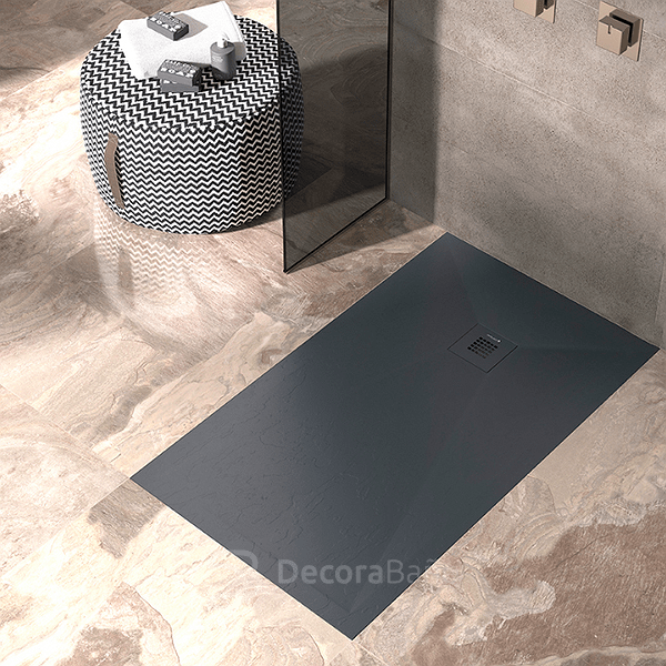 Materiales de nuestros platos de ducha de textura pizarra