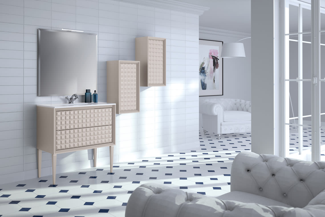 Elige un mueble de baño con patas original