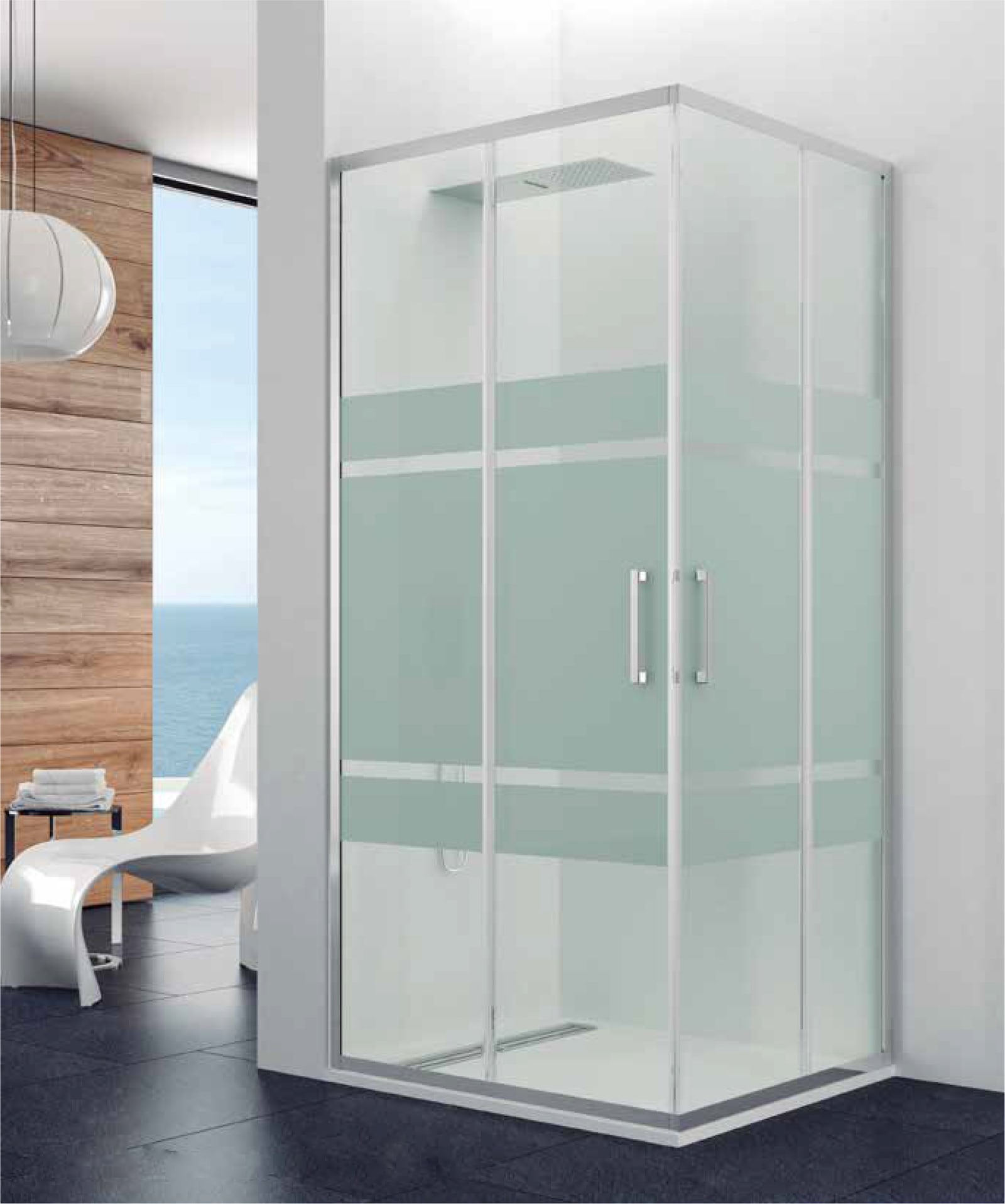Mamparas para platos mini que engrandecen baños