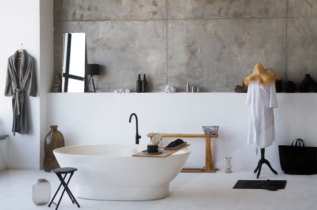 Estilo Scandifornian para baños