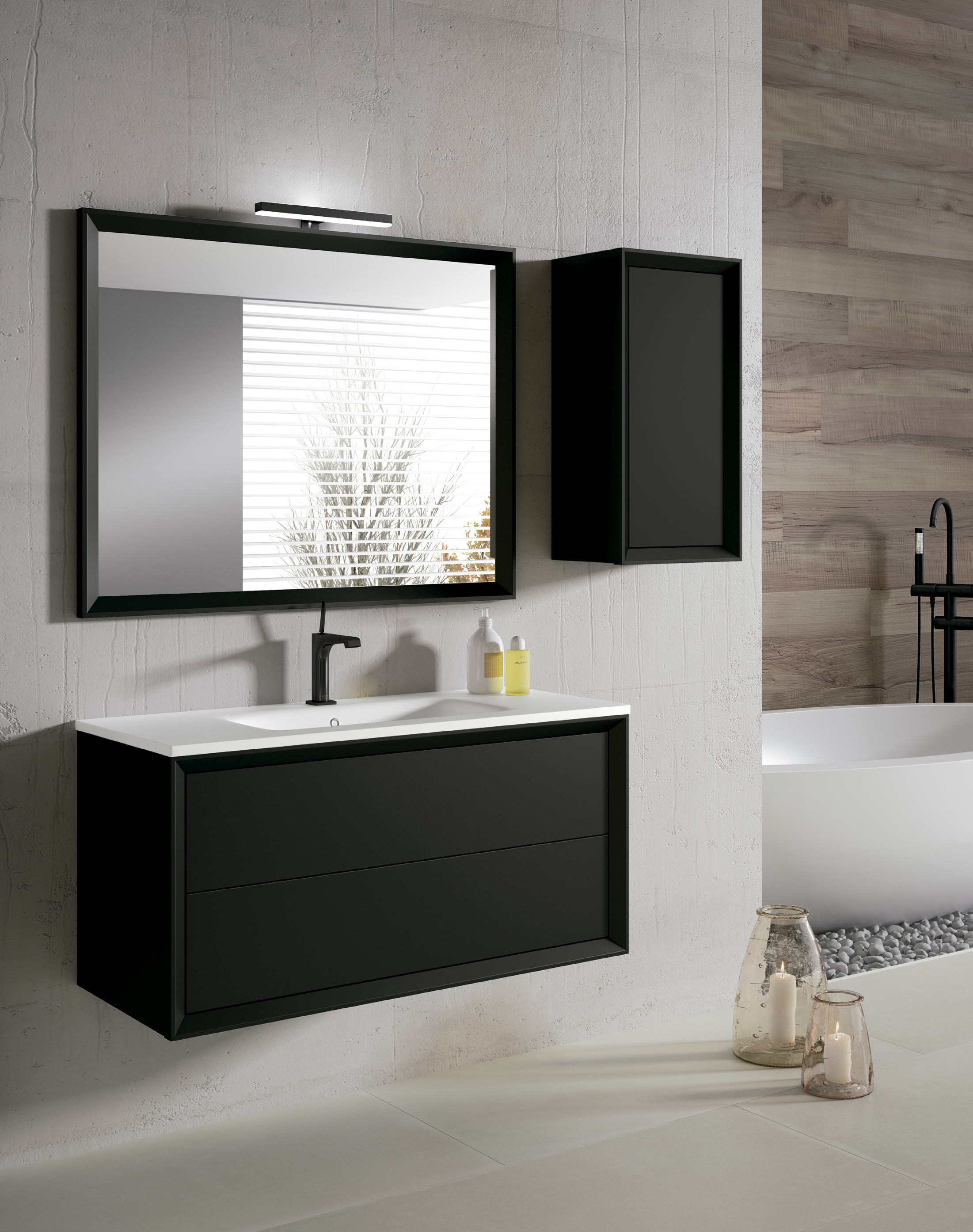 Mueble de baño diseño moderno - espejo incluido BOSS de Socimobel