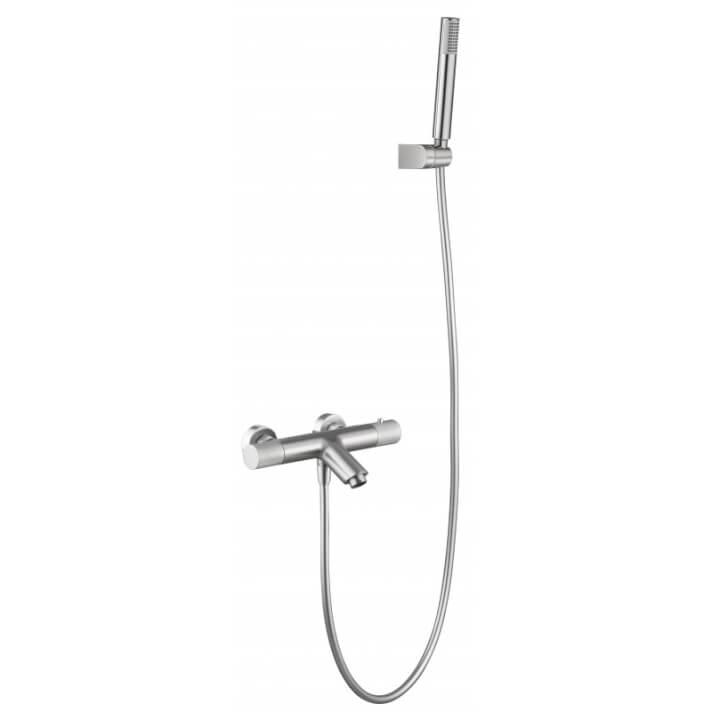 Grifo baño-ducha termostática con columna Retro cromo