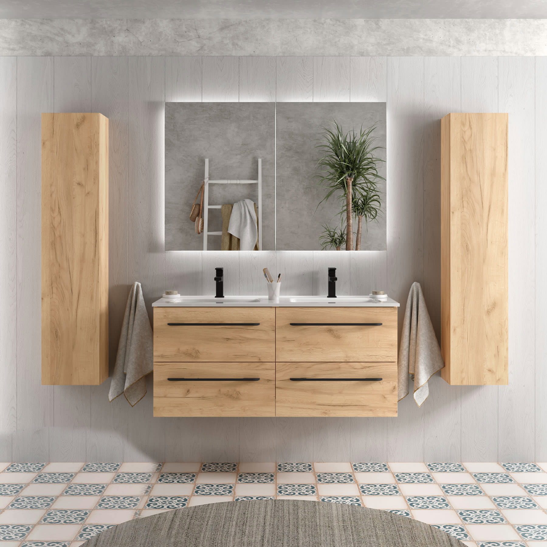 Mueble de baño con lavabo, cajones y puertas de cierre suave, diseño d —  Brother's Outlet
