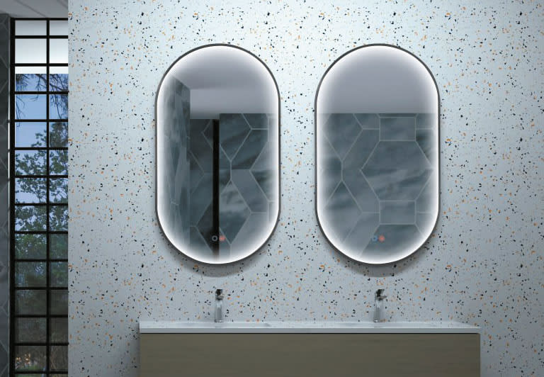 LUVODI Armario Espejo Baño con Luz Led 50 x 70 cm Armario con Full Luz en