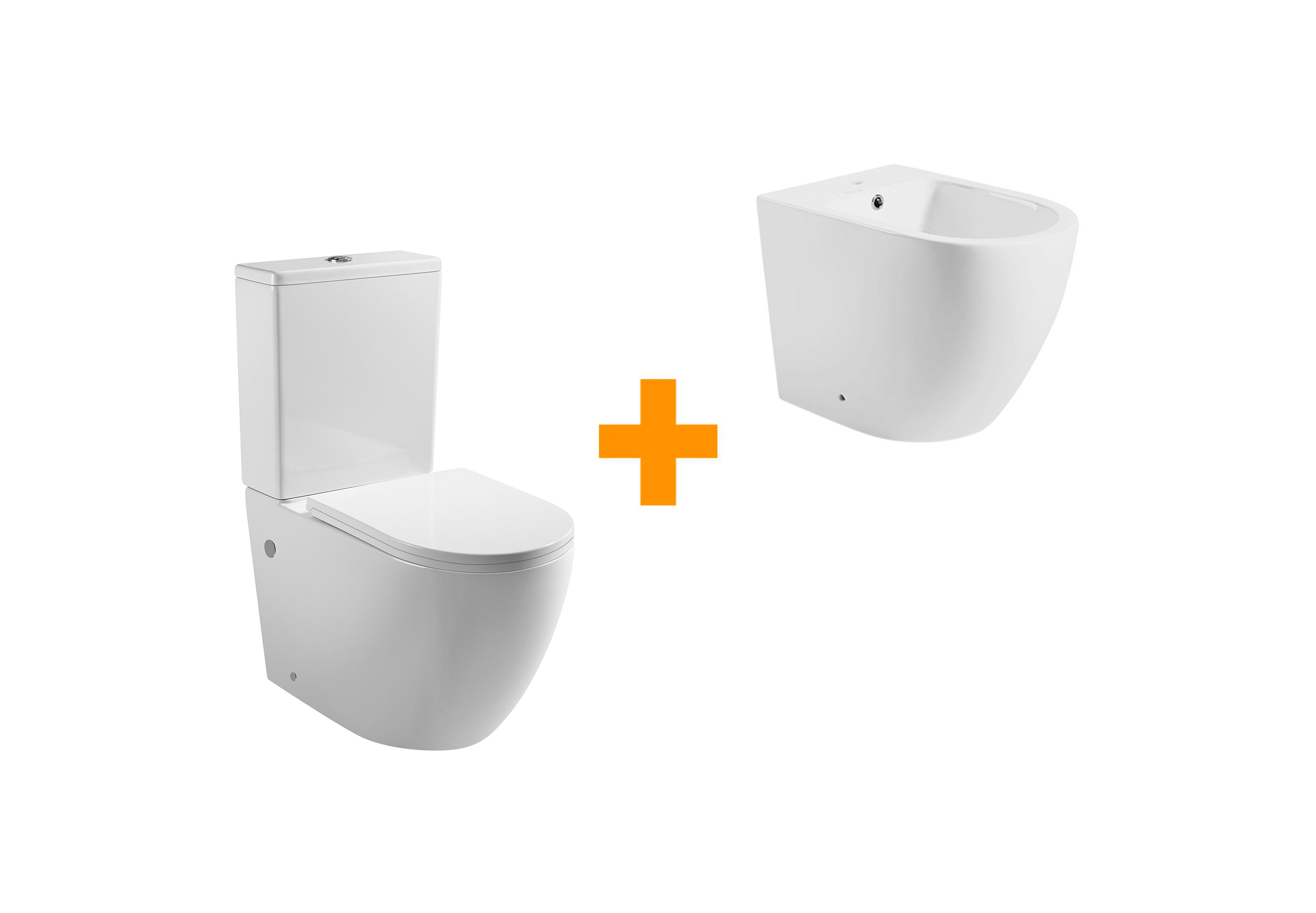 Bidets Blanco Moderno Compacto Para Inodoro - Fácil Instalación, Higiene Mejorada, 56x36x41 Cm