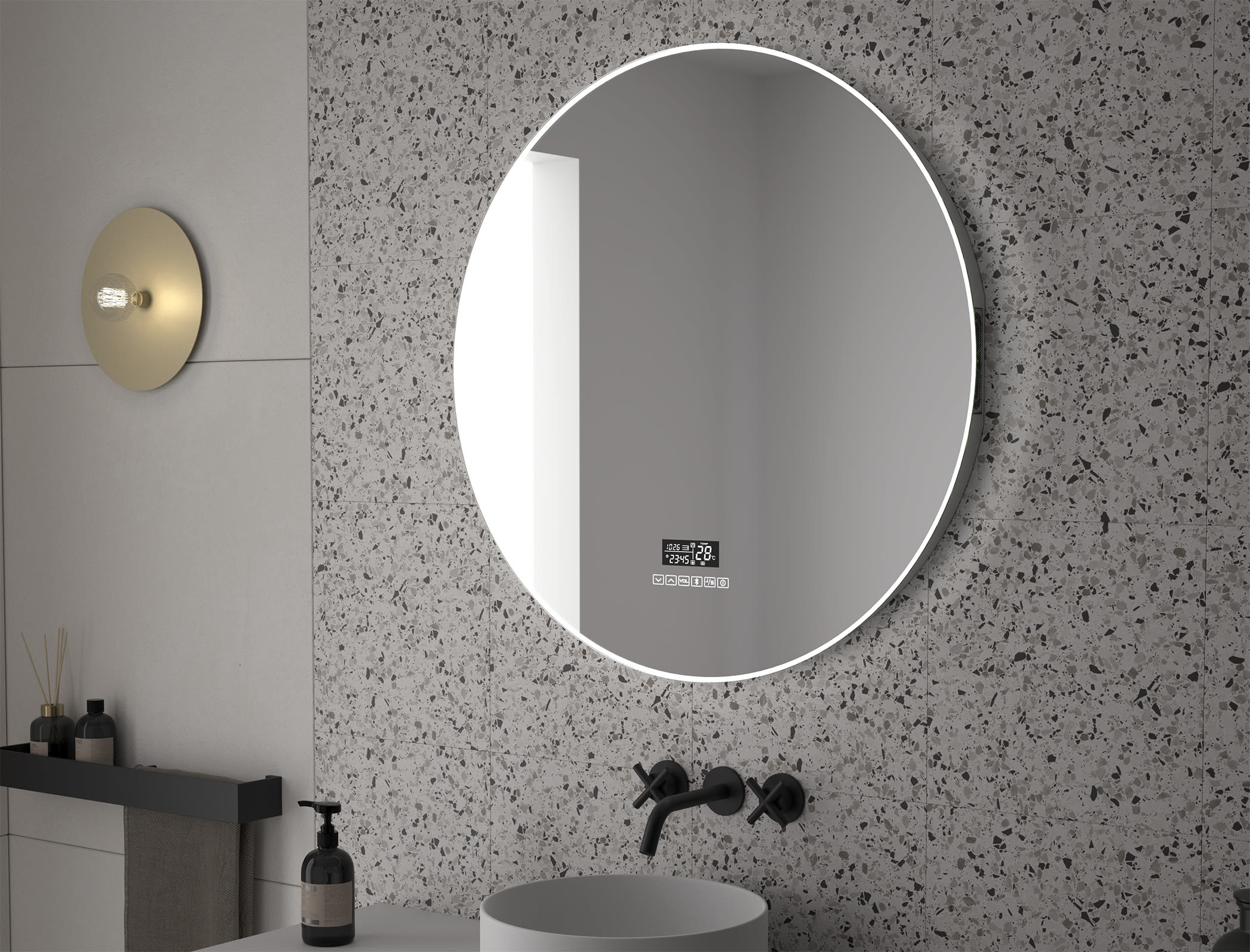 ▷ Espejos redondos con LED para baño, Envíos gratis
