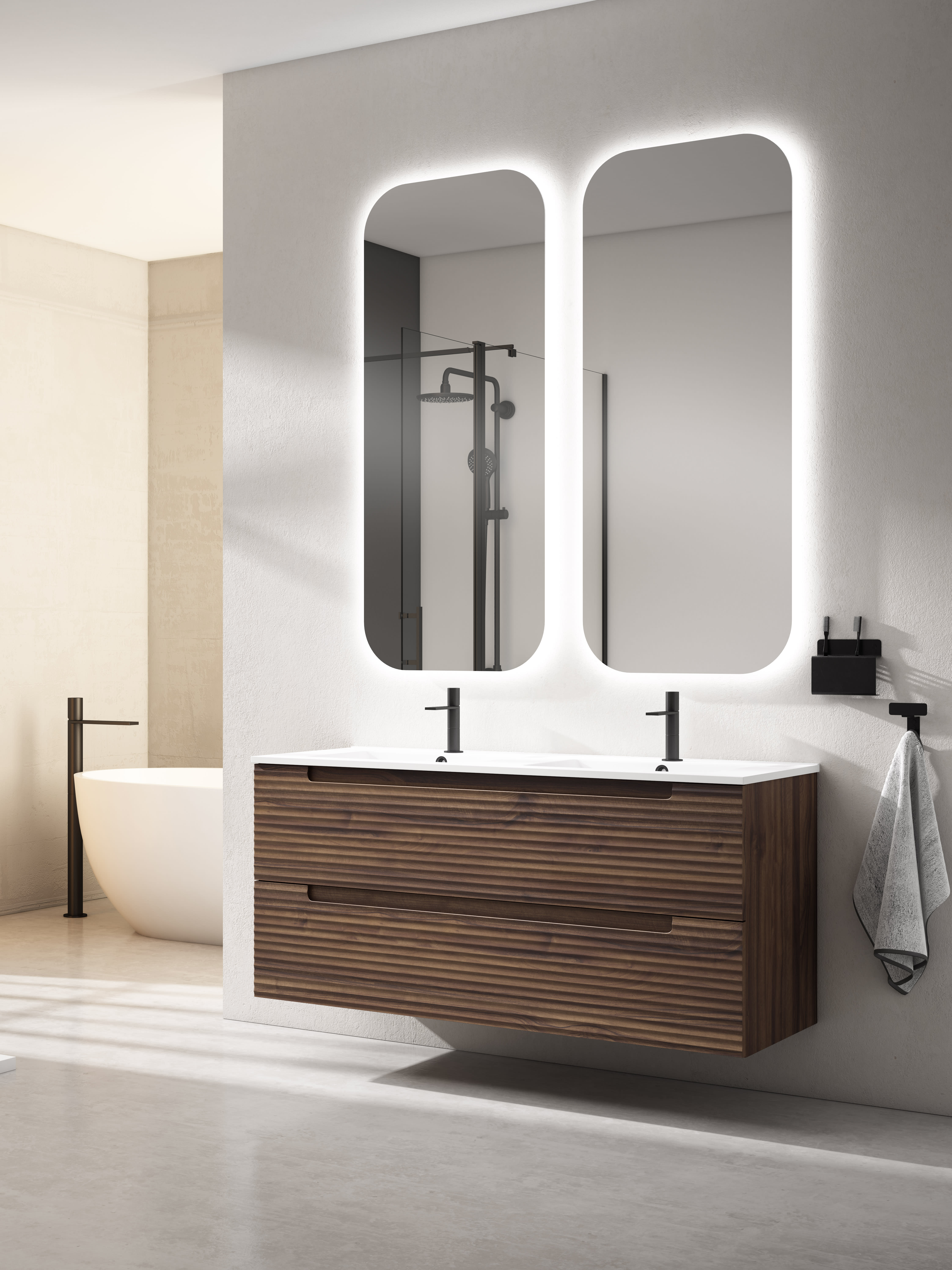 Baños Modernos BaÃ±os Con BaÃ±era Y Plato De Ducha Conjunto Mueble De