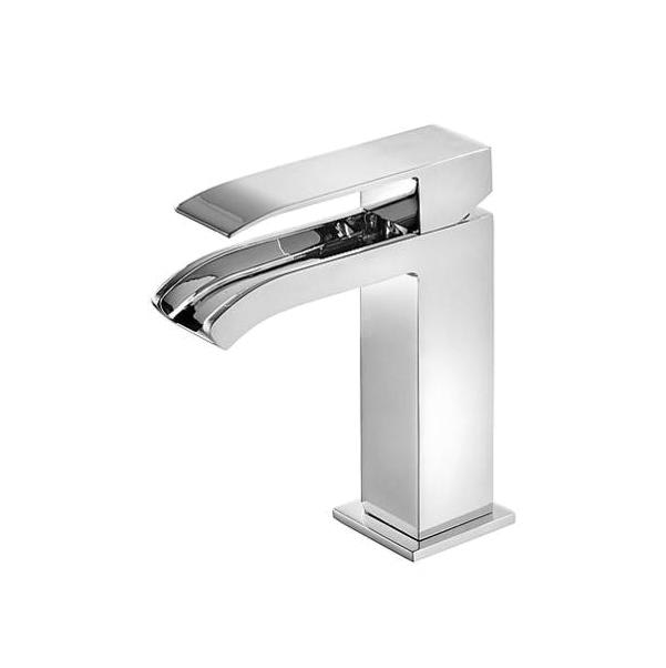 Grifo de lavabo cascada monomando maneta cromado Cuadro de Tres