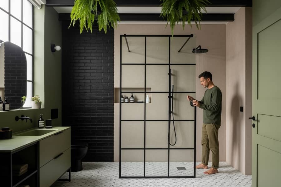 Baño de estilo industrial