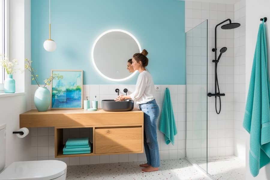 Cuarto de baño estilo nórdico