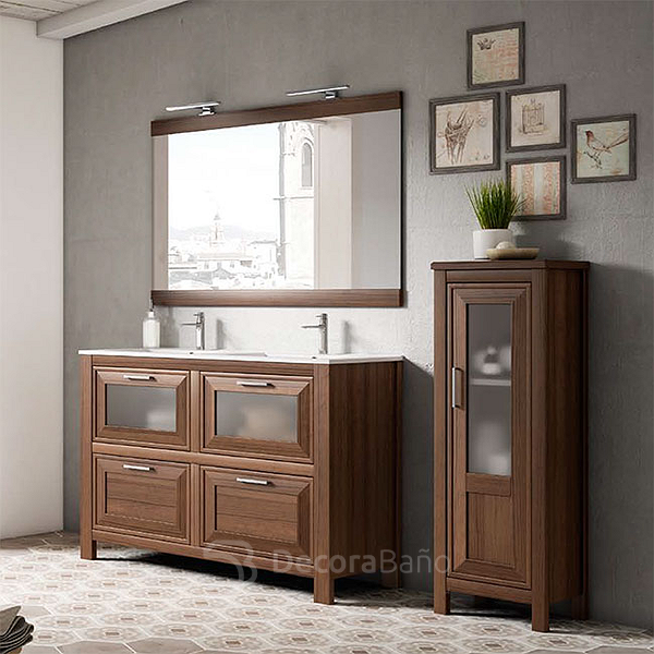 Conjunto de varios muebles de baño rústicos Trento de Viso Bath